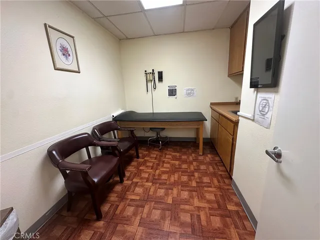 a view of a hallway with elevator