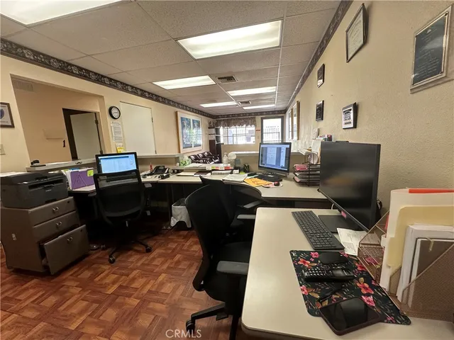 a room with furniture