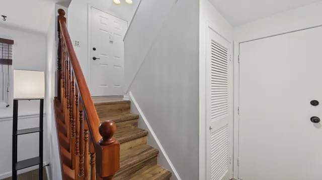 a view of an entryway with staircase