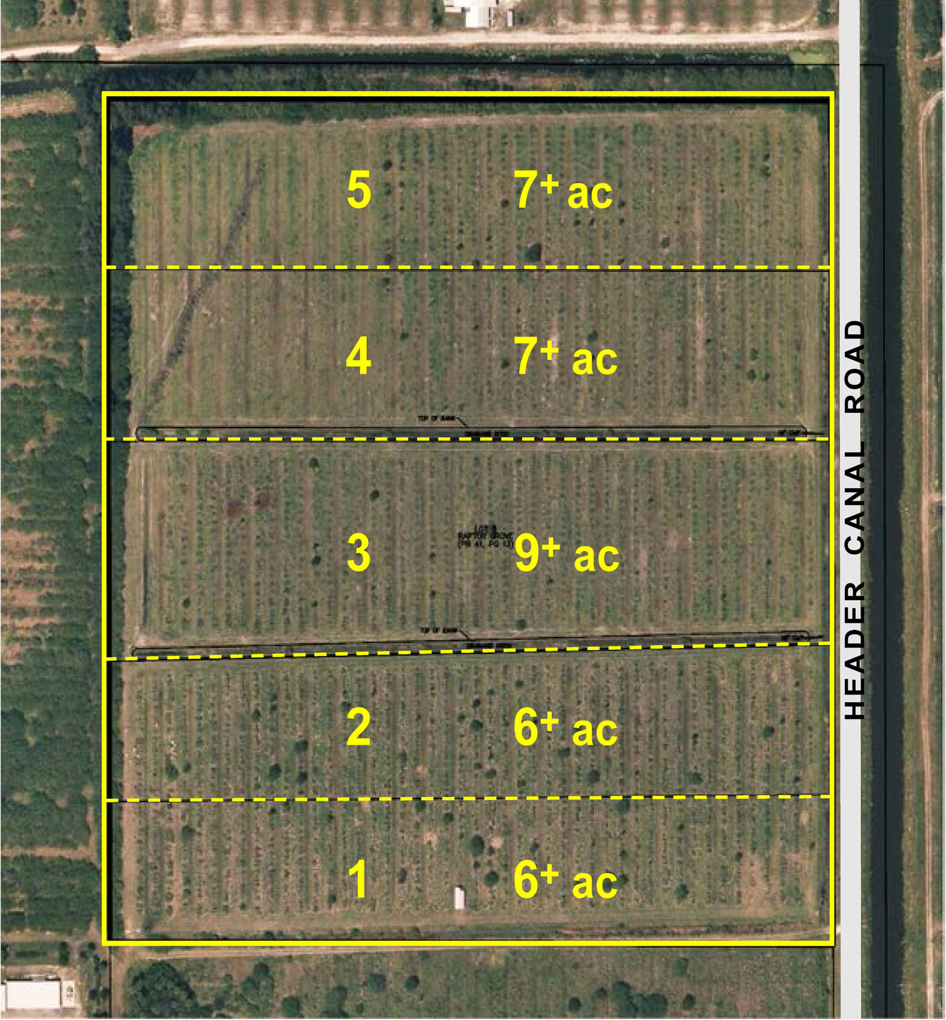 901 South Header Canal Road Fort Pierce, FL 34945 - Photo 1 of 1 Lots aerial, close with markup