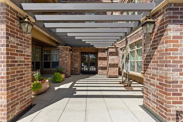 front view of a brick house