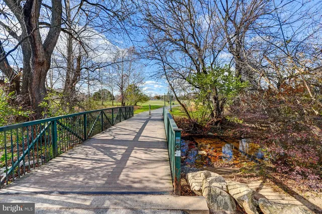 a view of a pathway with a yard