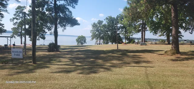 a view of road with trees