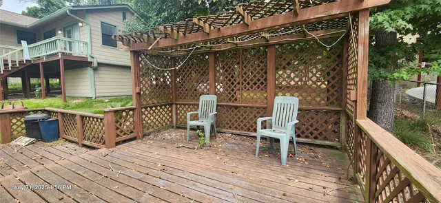 a view of outdoor space with seating space