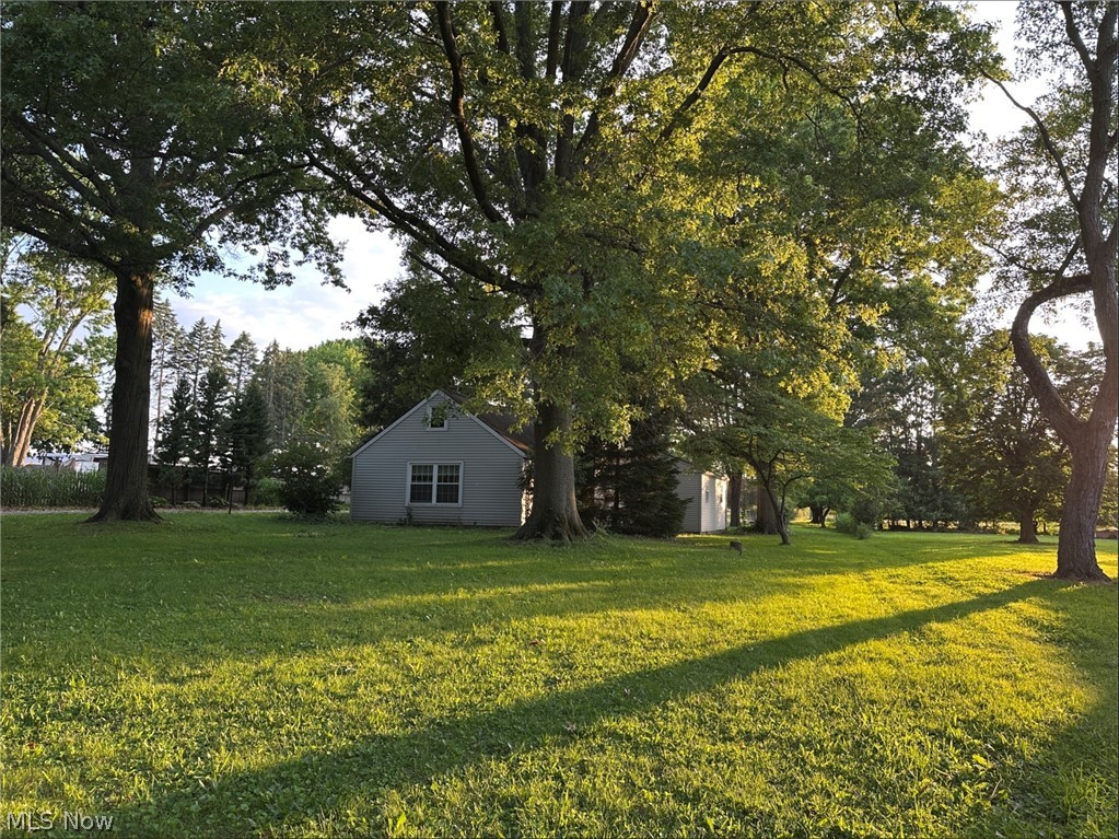 10970 Durkee Road Grafton, OH 44044 - Photo 5 of 9 Expansive green lawn surrounds a gray-sided structure with a dormer window