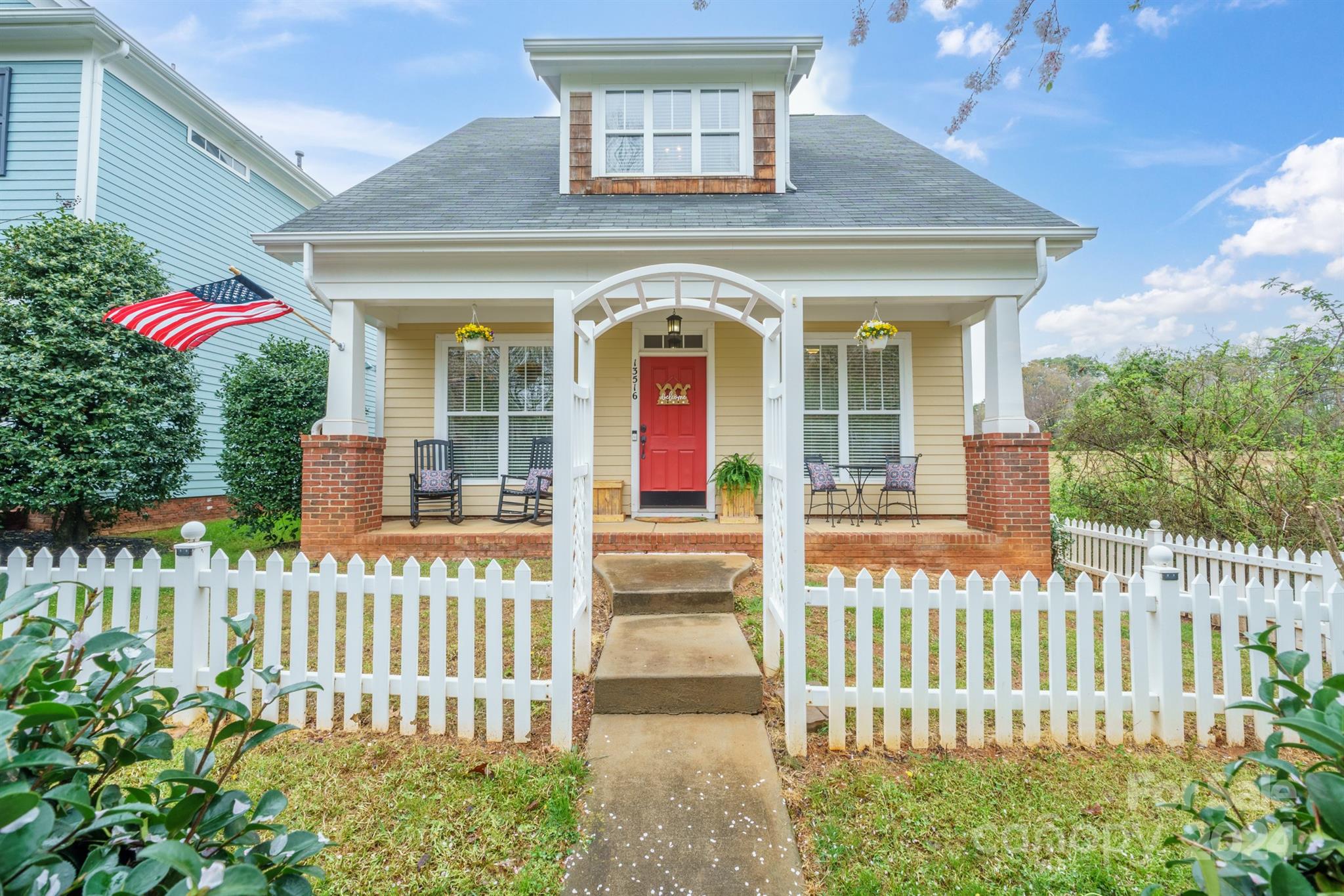 a front view of a house