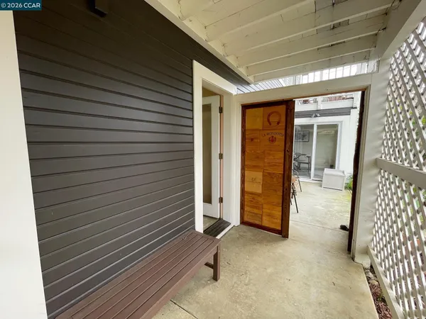 a view of front door of house