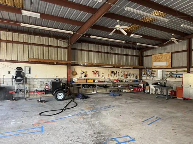 a view of a car garage