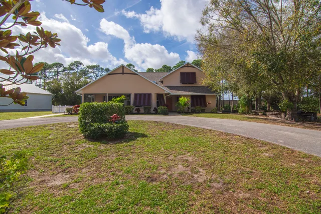 a view of road with large trees