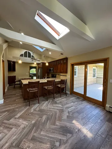 a view of an entryway with a window