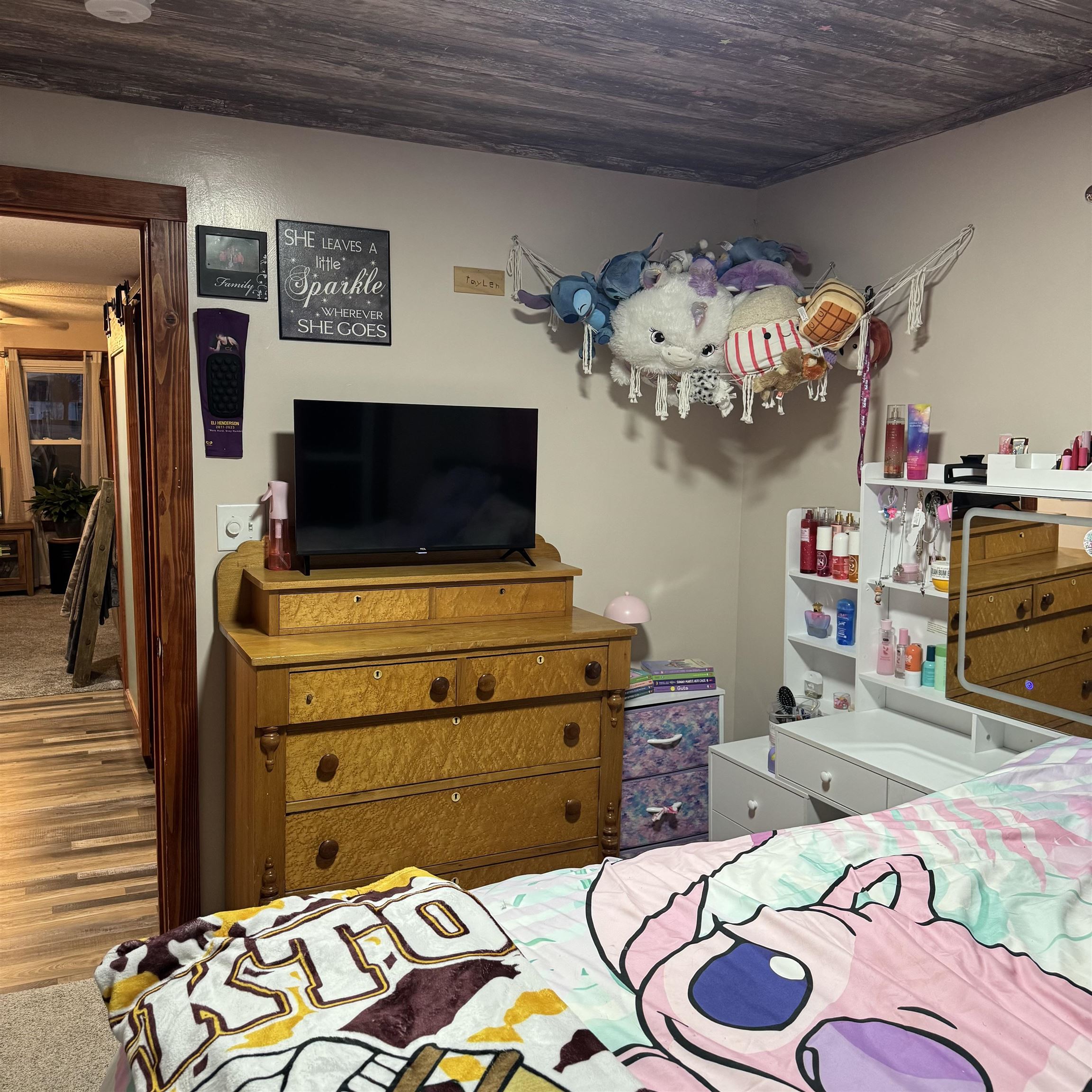 342 West Front Avenue Stockton, IL 61085 - Photo 12 of 21 a bed room with a bed and a television