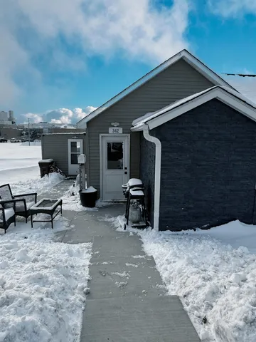 a view of outdoor space with seating area