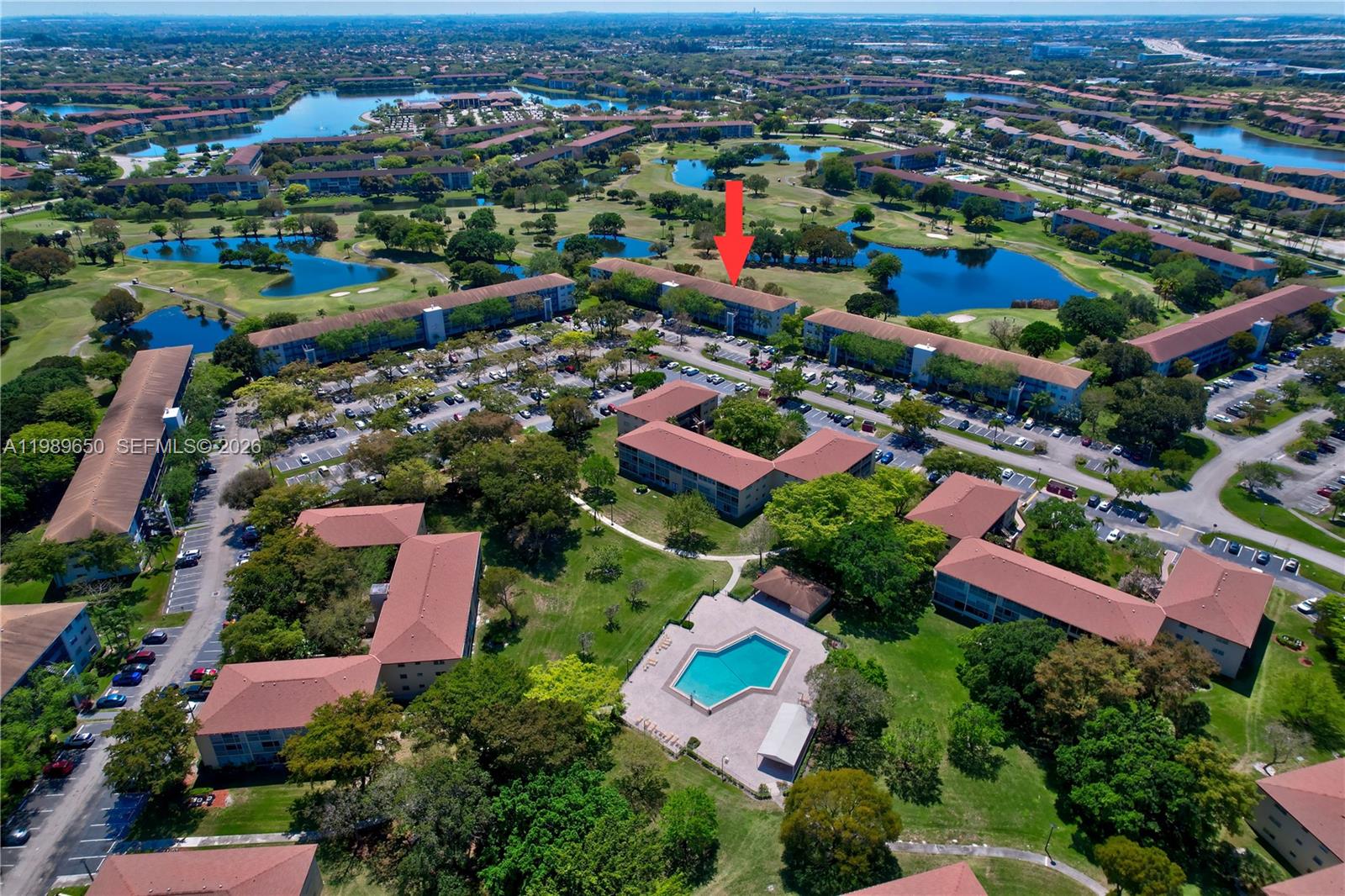 400 Southwest 134th Way, Unit 112F Pembroke Pines, FL 33027 - Photo 25 of 40 an aerial view of house with yard
