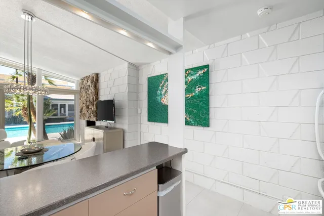 a view of living room with a flat screen tv