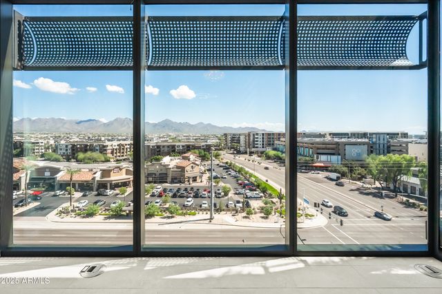 a view of a street from a window