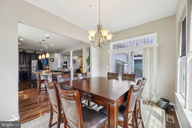 a view of fireplace with wooden floor