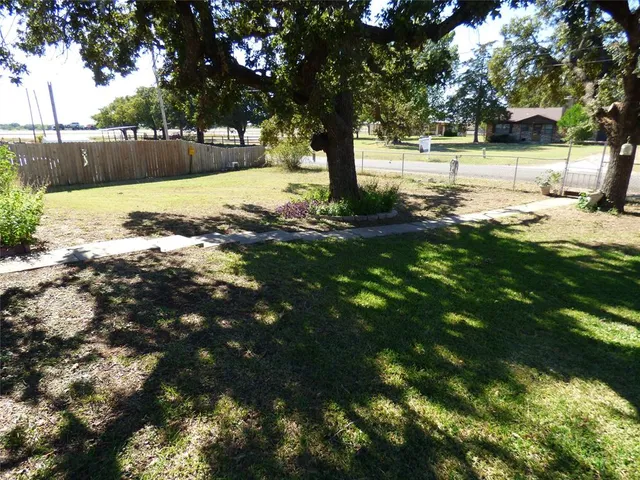a view of backyard with tree