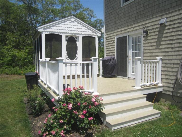 5 Cotuit Road Sandwich, MA 02563 - Photo 24 of 34 a view of a house with a small yard plants and large trees