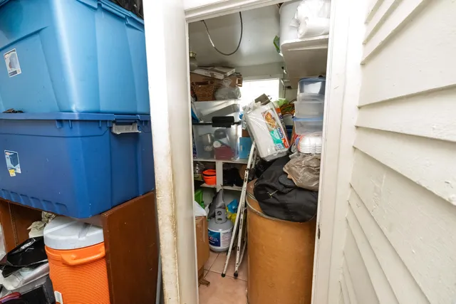 a close view of water heater room