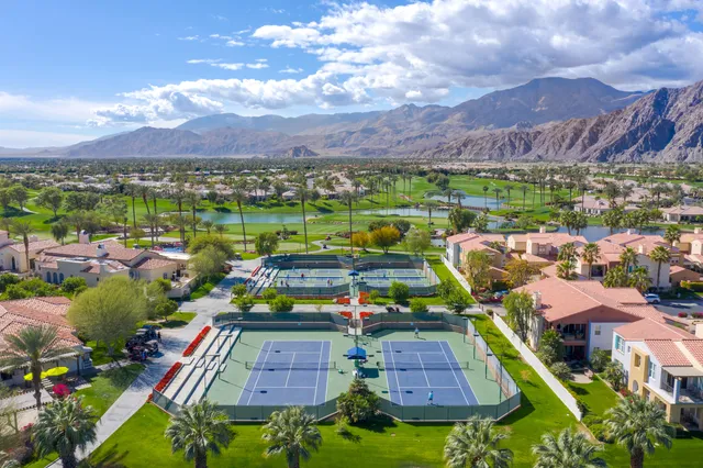 a view of a outdoor space with mountain view