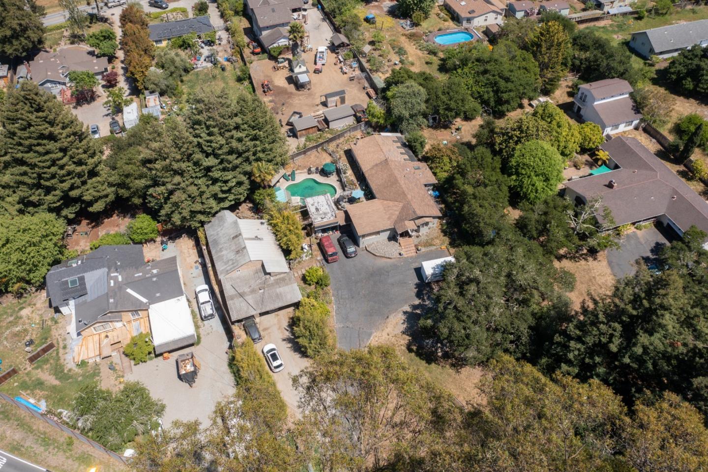 41 Varni Road Watsonville, CA 95076 - Photo 58 of 59 an aerial view of residential house with outdoor space and trees all around