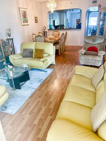 a living room with furniture and a couch