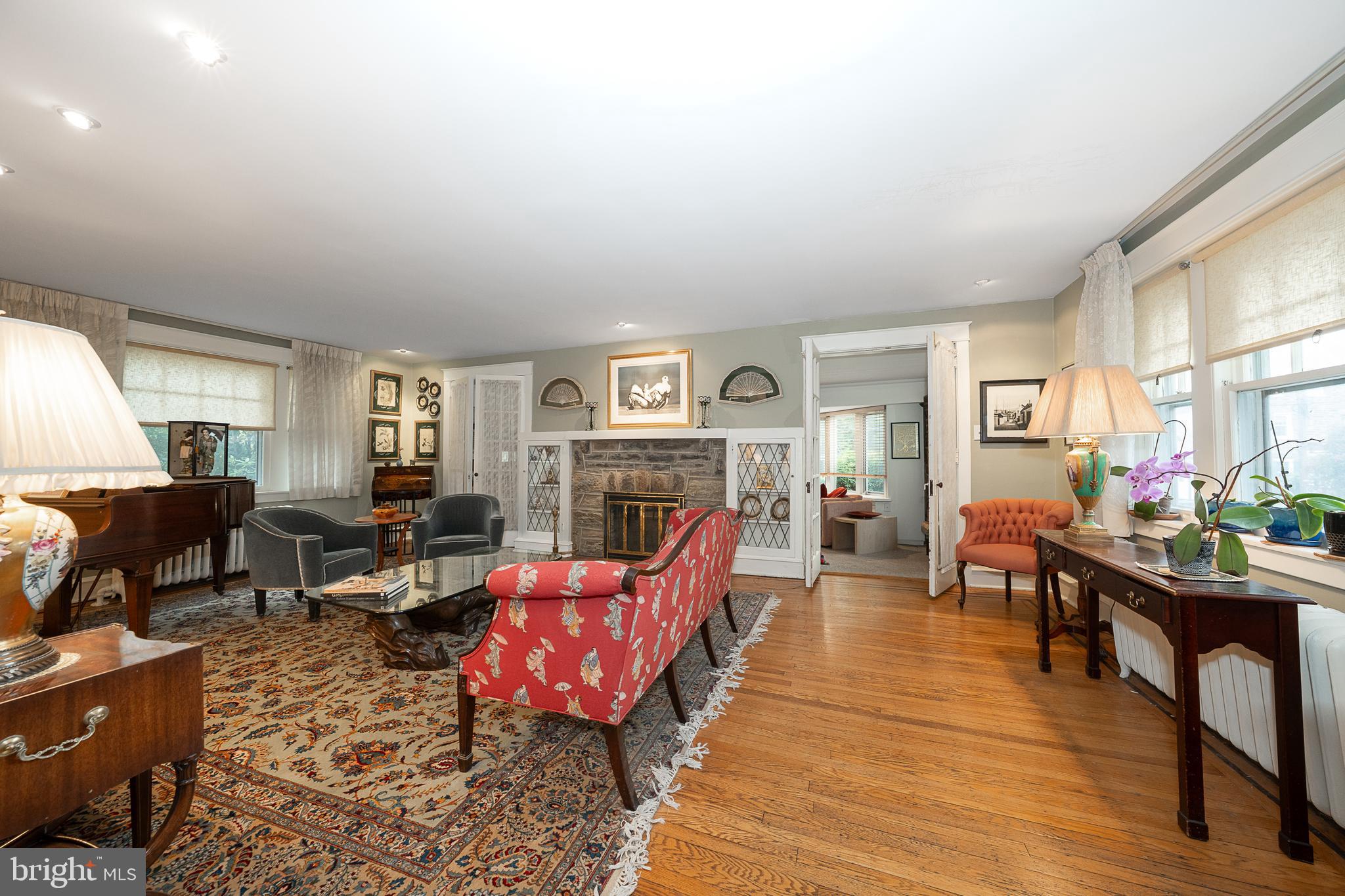 9 Shirley Road Narberth, PA 19072 - Photo 12 of 87 a living room with furniture large window and a table