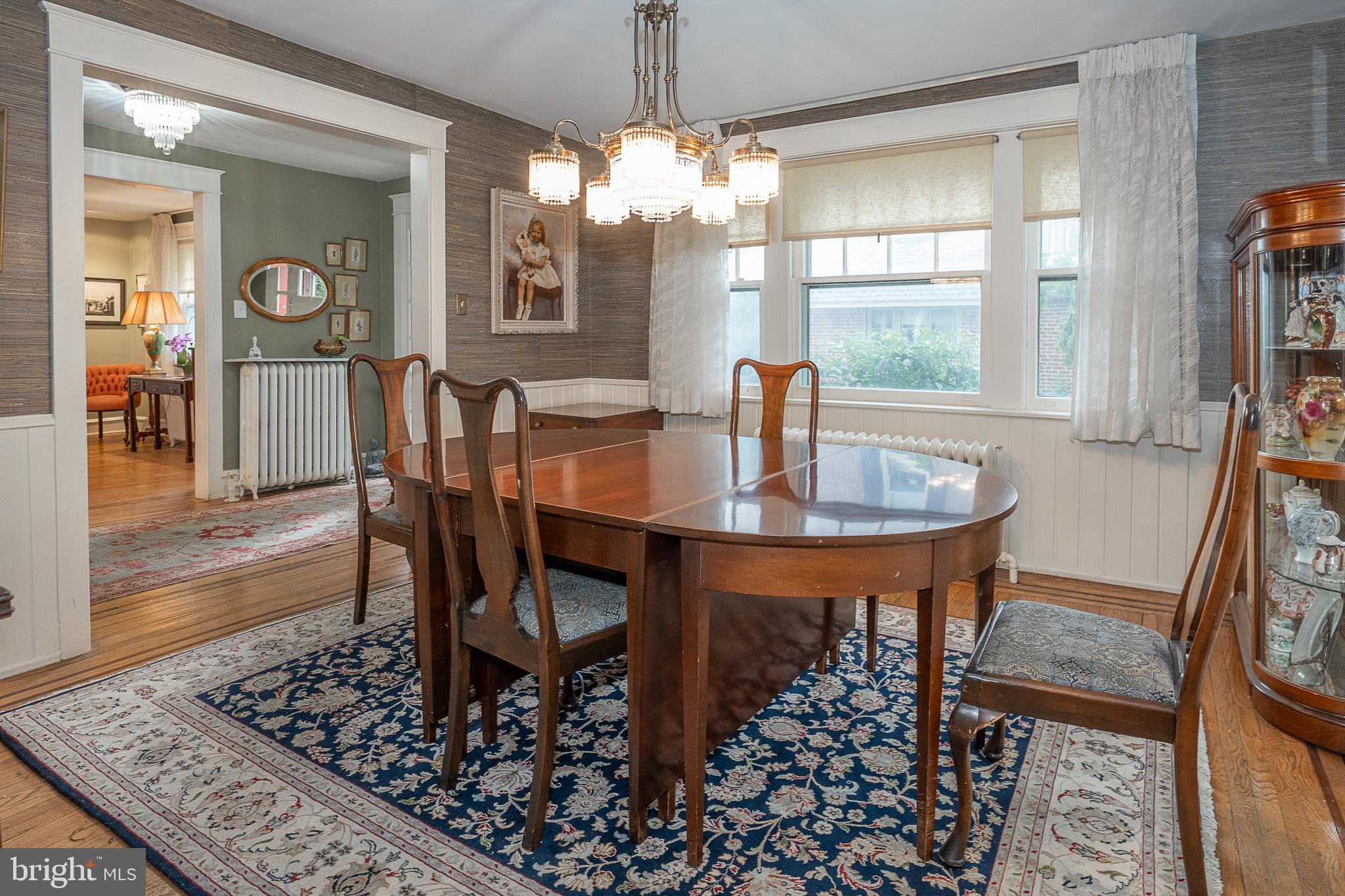 9 Shirley Road Narberth, PA 19072 - Photo 24 of 87 a view of a dining room with furniture and wooden floor