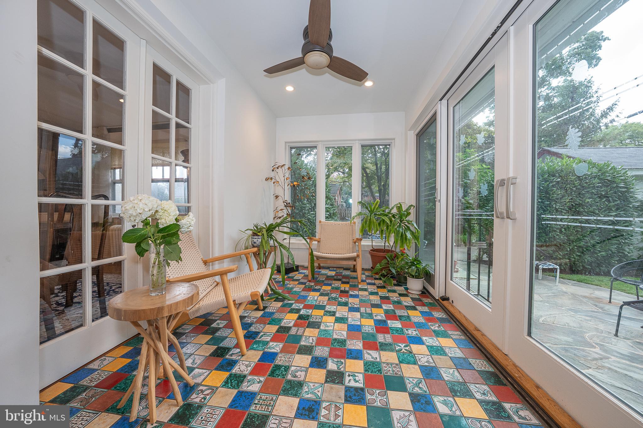 9 Shirley Road Narberth, PA 19072 - Photo 27 of 87 a dining room with furniture and a floor to ceiling window