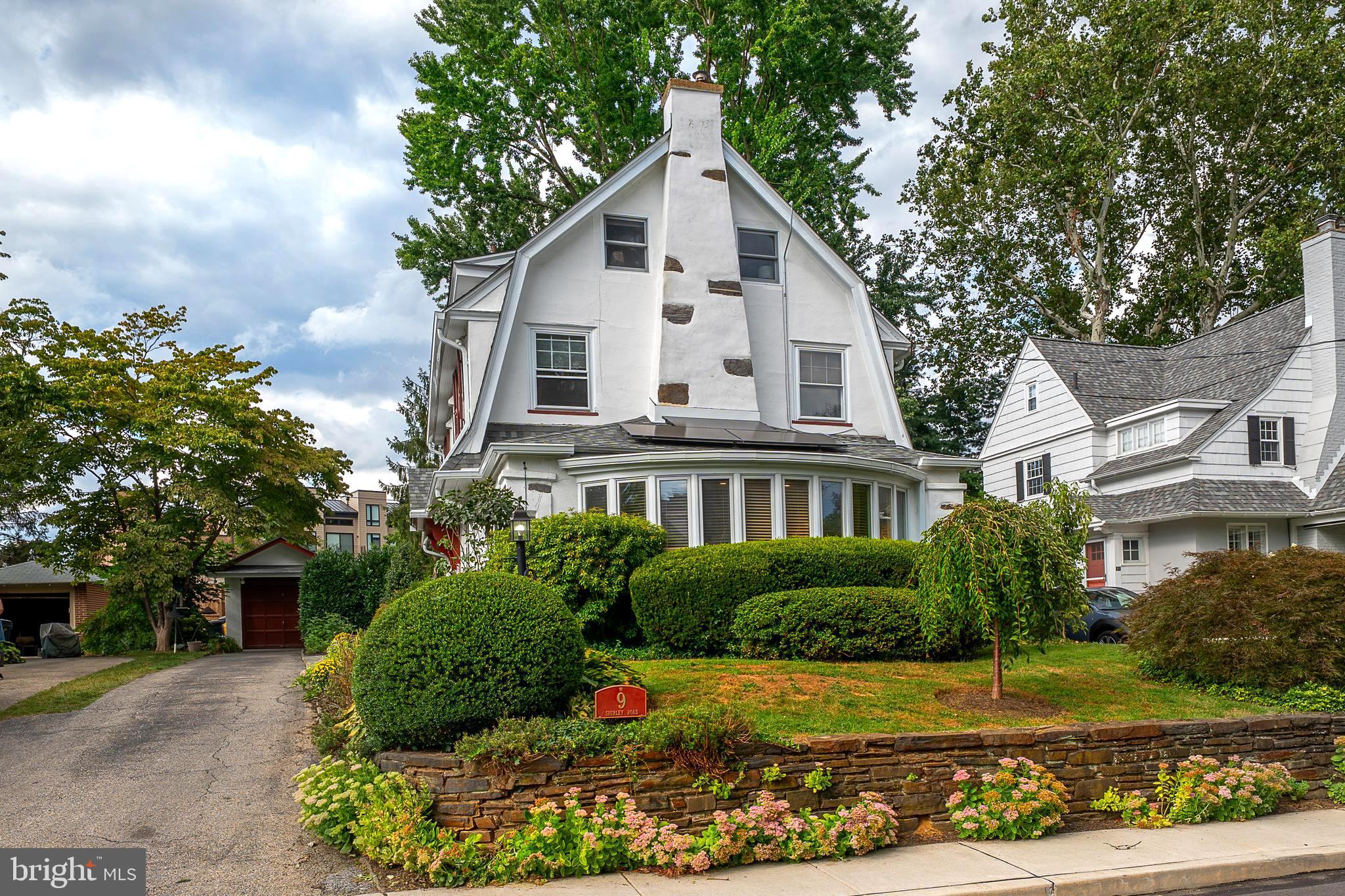 9 Shirley Road Narberth, PA 19072 - Photo 4 of 87 a front view of a house with a yard