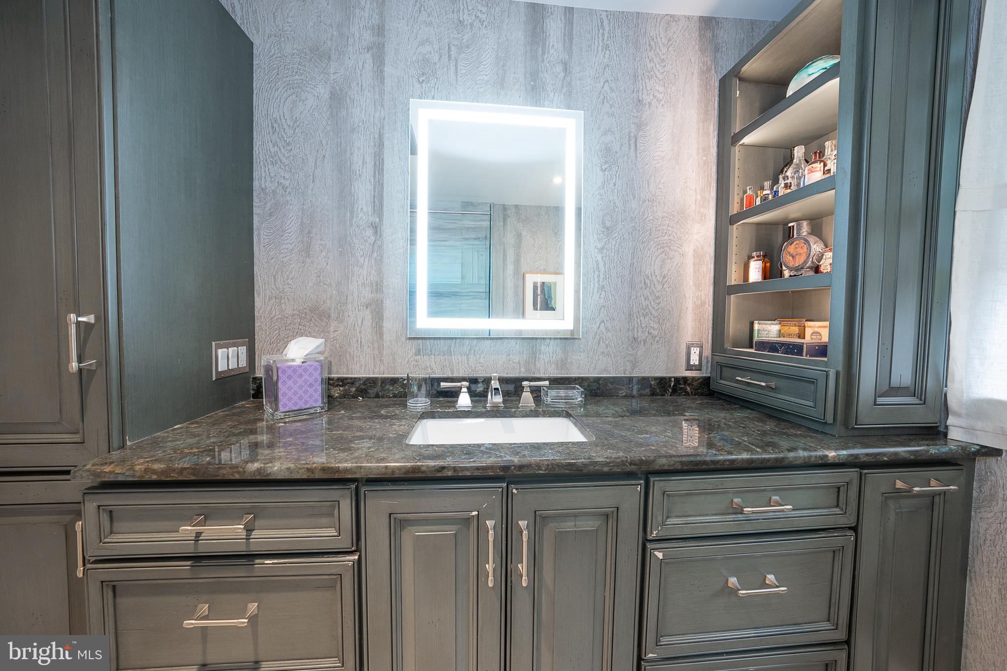 9 Shirley Road Narberth, PA 19072 - Photo 46 of 87 a kitchen with granite countertop a sink and cabinets