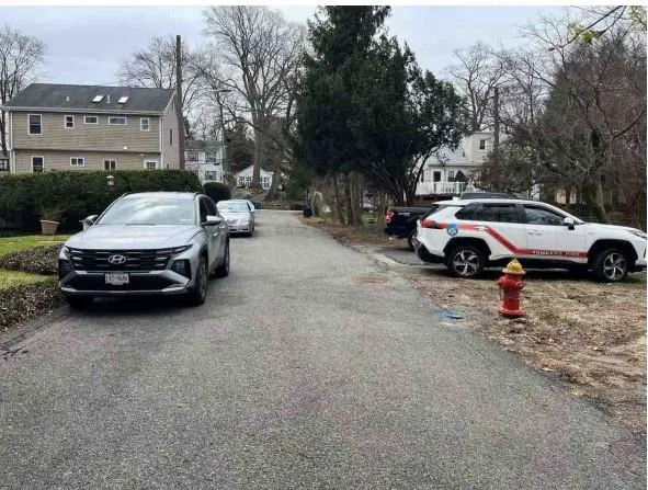 a car parked on the side of a street