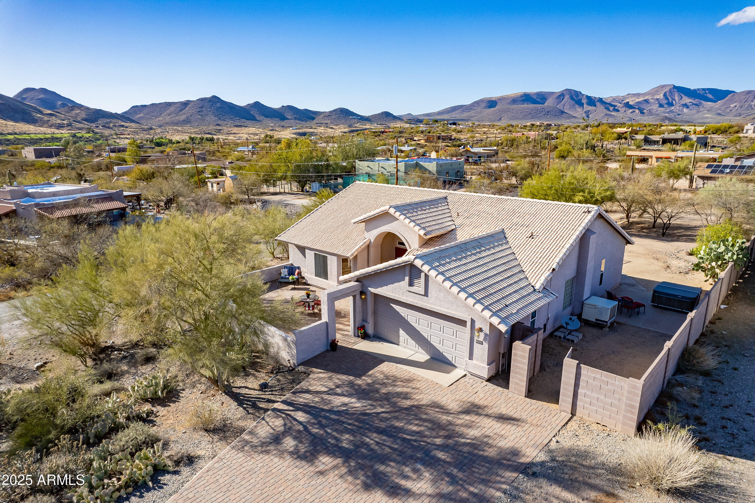 5960 East Grapevine Road Cave Creek, AZ 85331 - Photo 17 of 54 a view of a terrace with a lake view