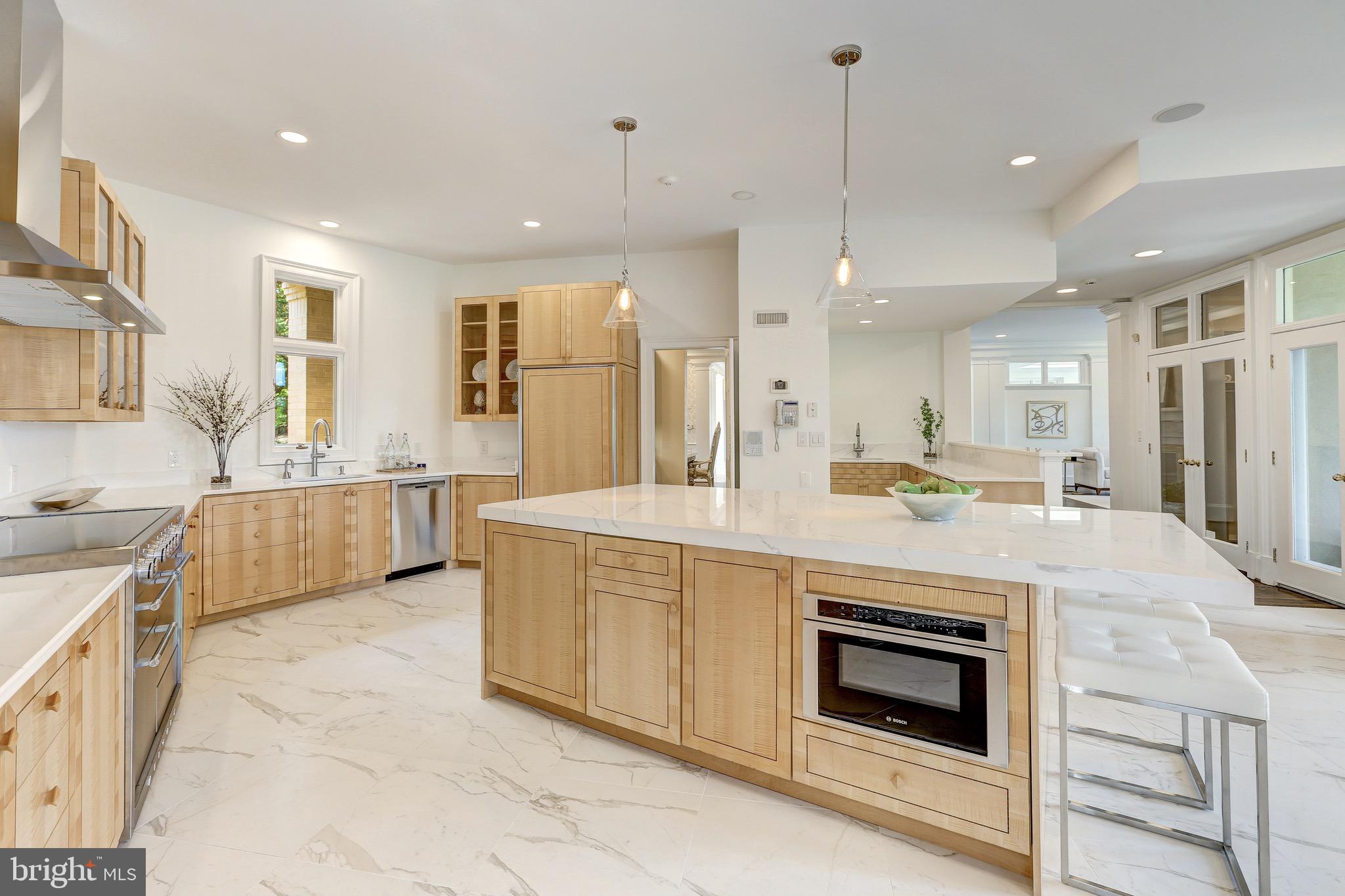 8313 Persimmon Tree Road Bethesda, MD 20817 - Photo 8 of 53 Gorgeous Marble Tiling