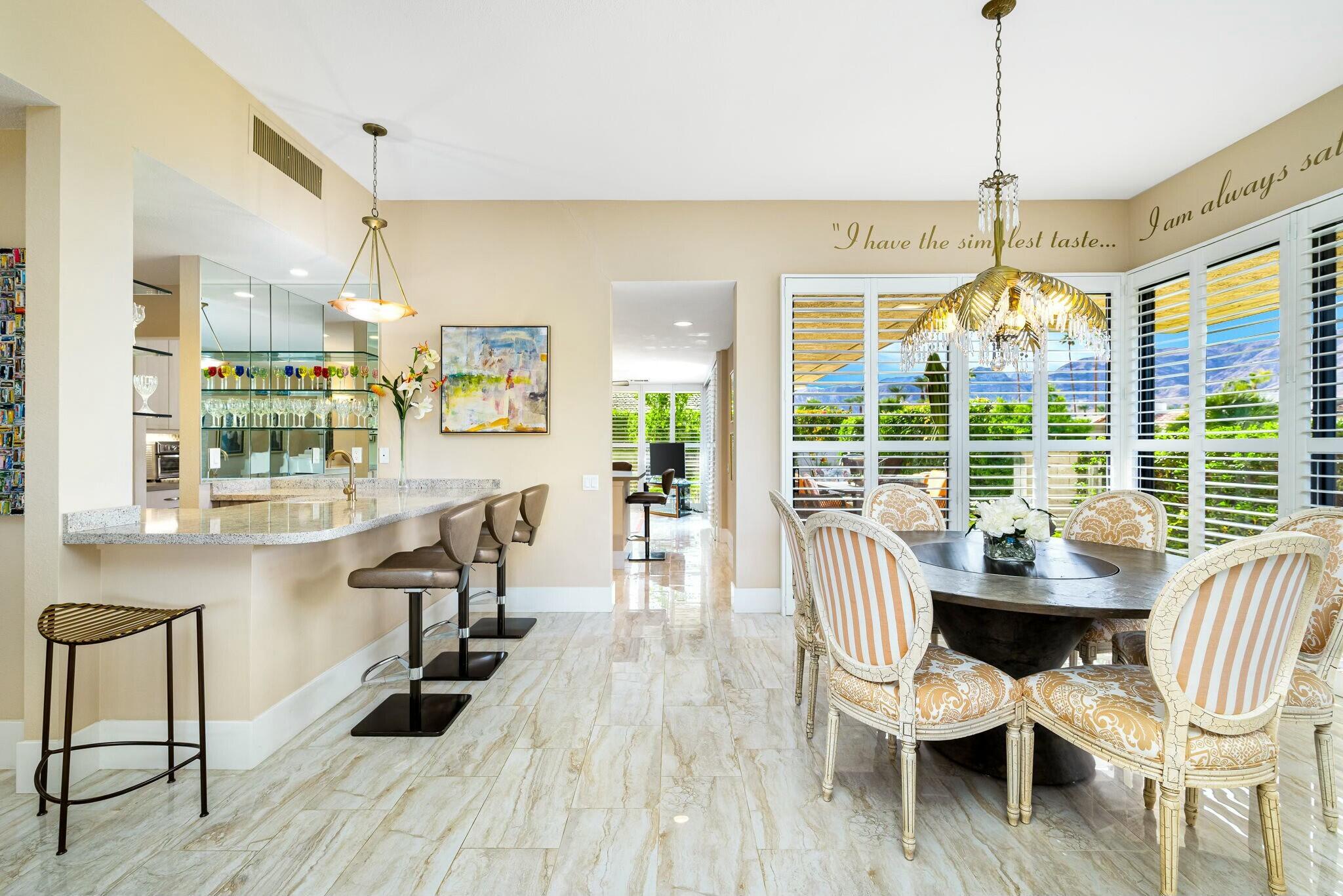 1 Briarcliff Court Rancho Mirage, CA 92270 - Photo 14 of 48 Bar and Dining Area