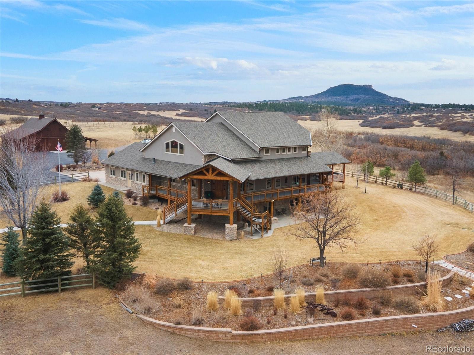 934 South Perry Park Road Sedalia, CO 80135 - Photo 5 of 48 an aerial view of residential houses with outdoor space