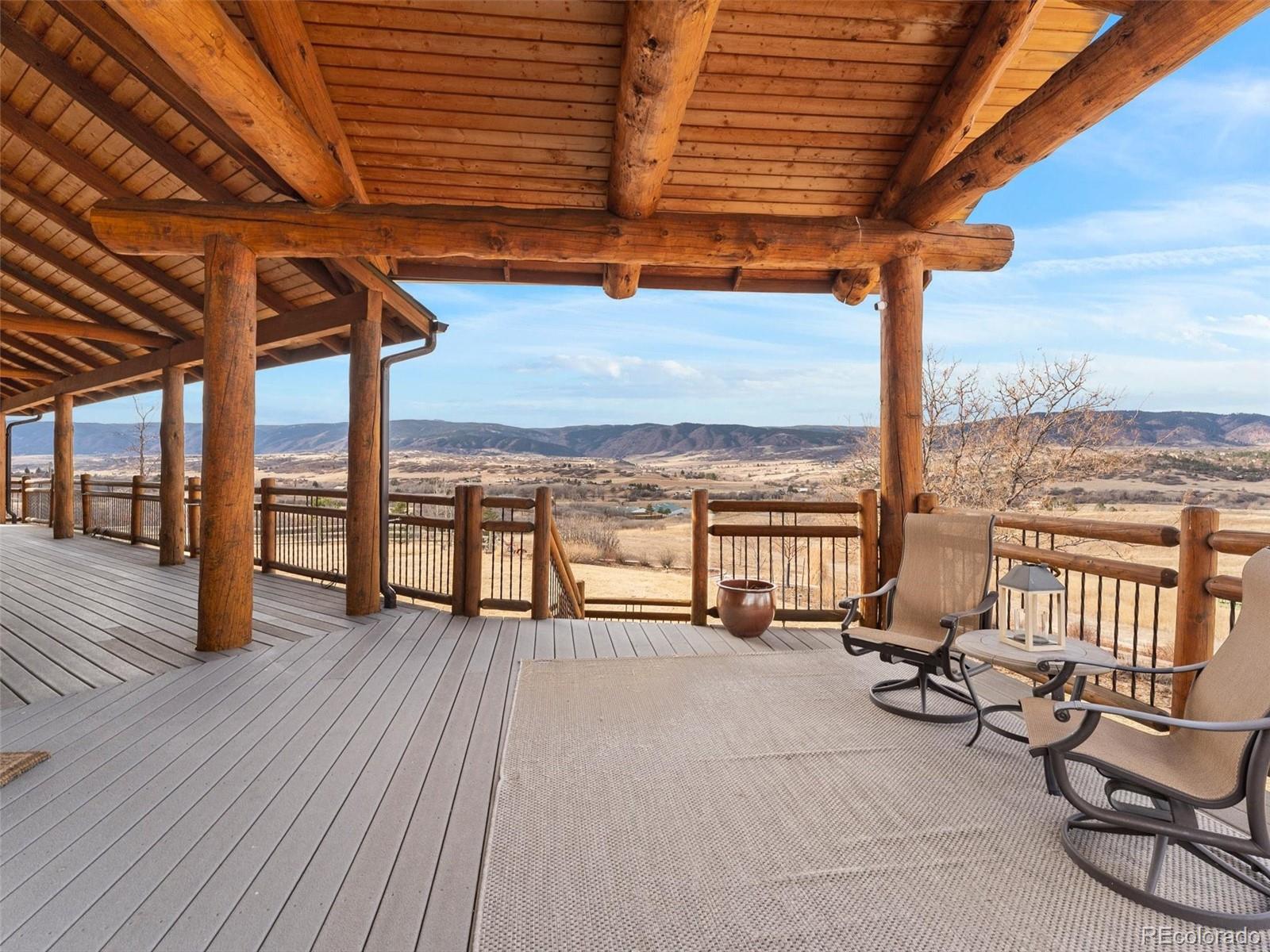 934 South Perry Park Road Sedalia, CO 80135 - Photo 9 of 48 a view of a balcony with chairs