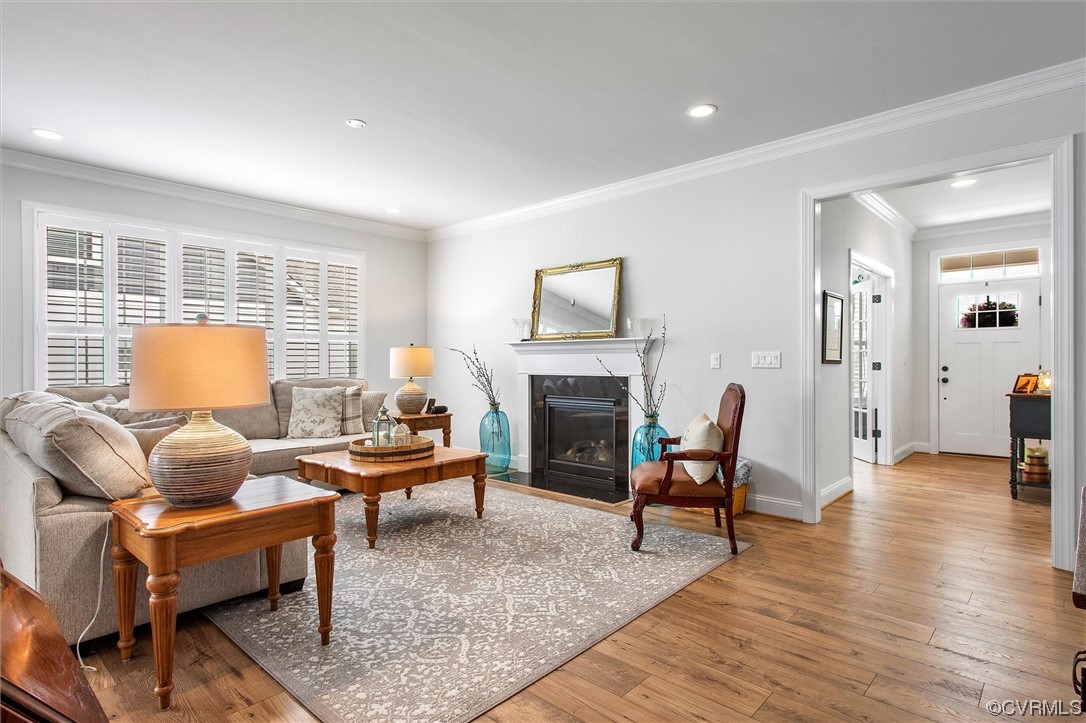 119 Evington Lane Ashland, VA 23005 - Photo 2 of 18 a living room with furniture and a fireplace