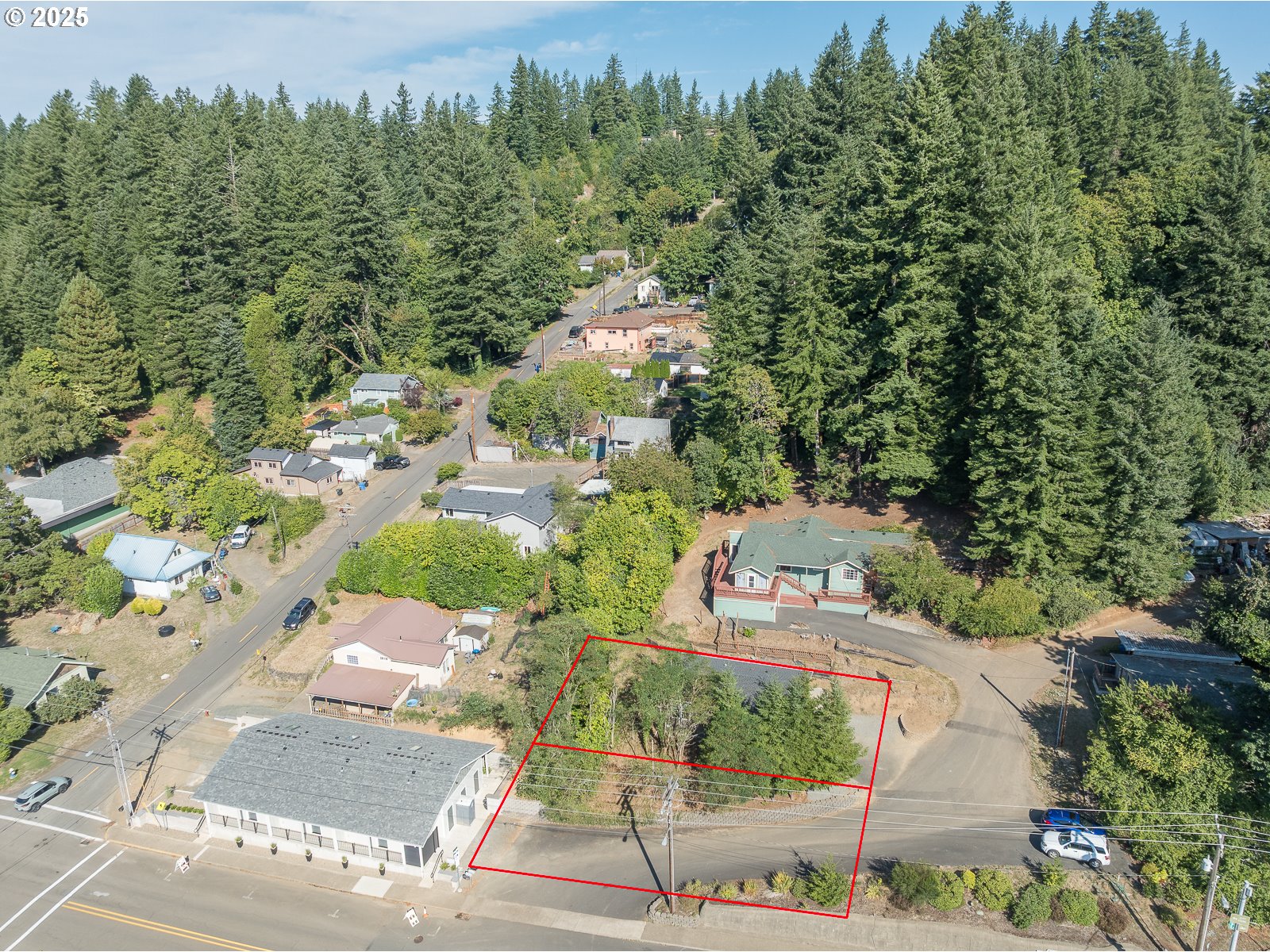 150 Northwest 5th Street Toledo, OR 97391 - Photo 26 of 26 an aerial view of a residential houses with yard
