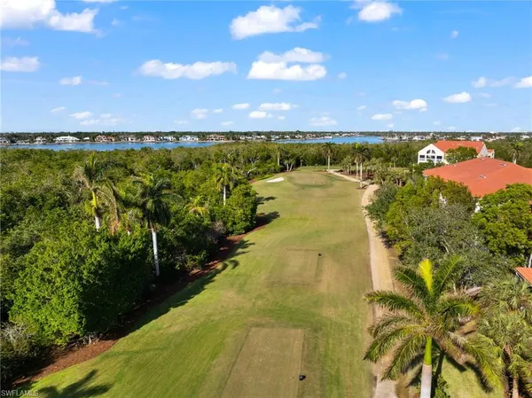 a view of an ocean from a yard