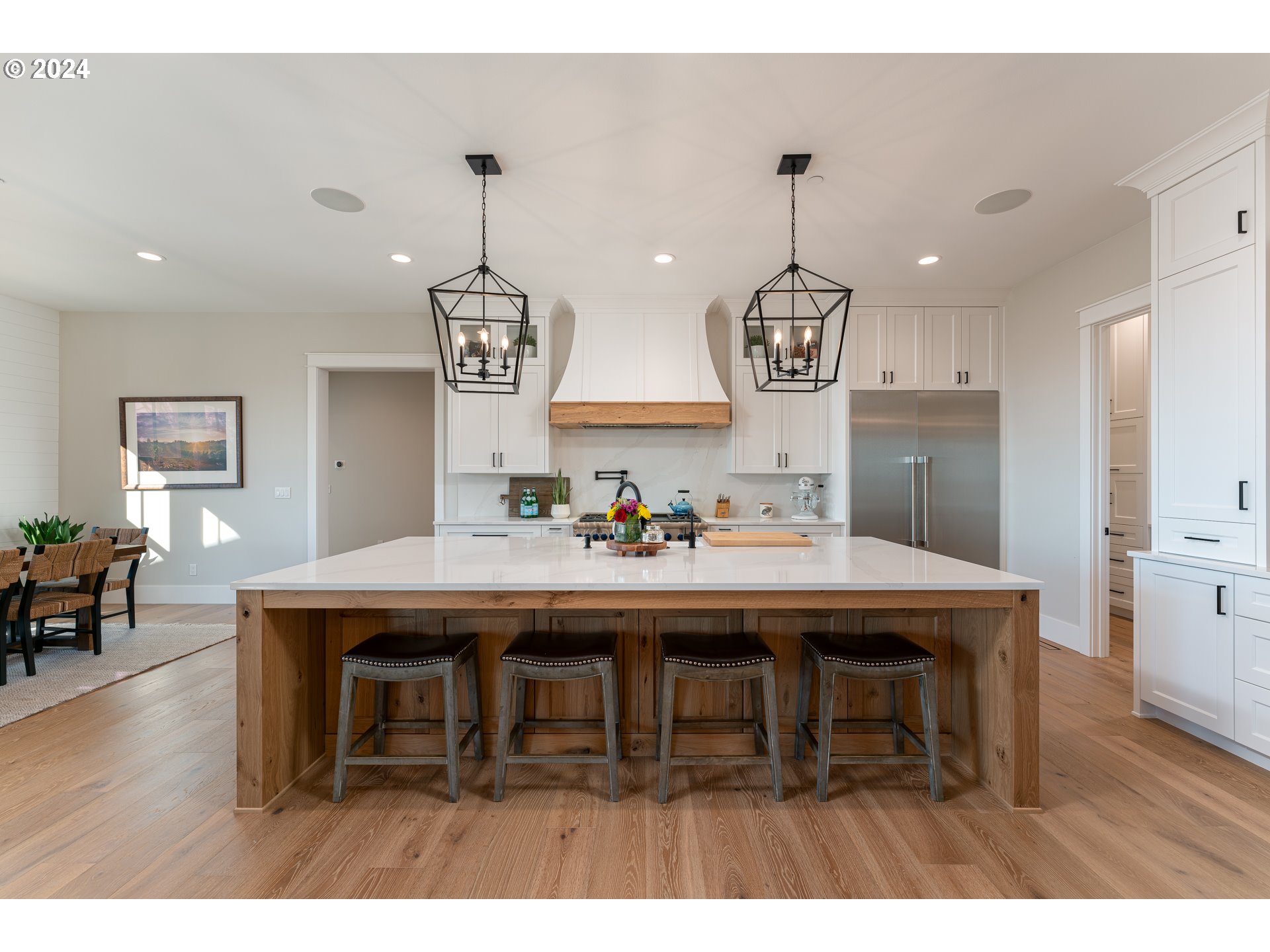 0 Northeast Old Parrett Mountain Road Newberg, OR 97132 - Photo 16 of 48 a view of a dining room with furniture wooden floor and chandelier