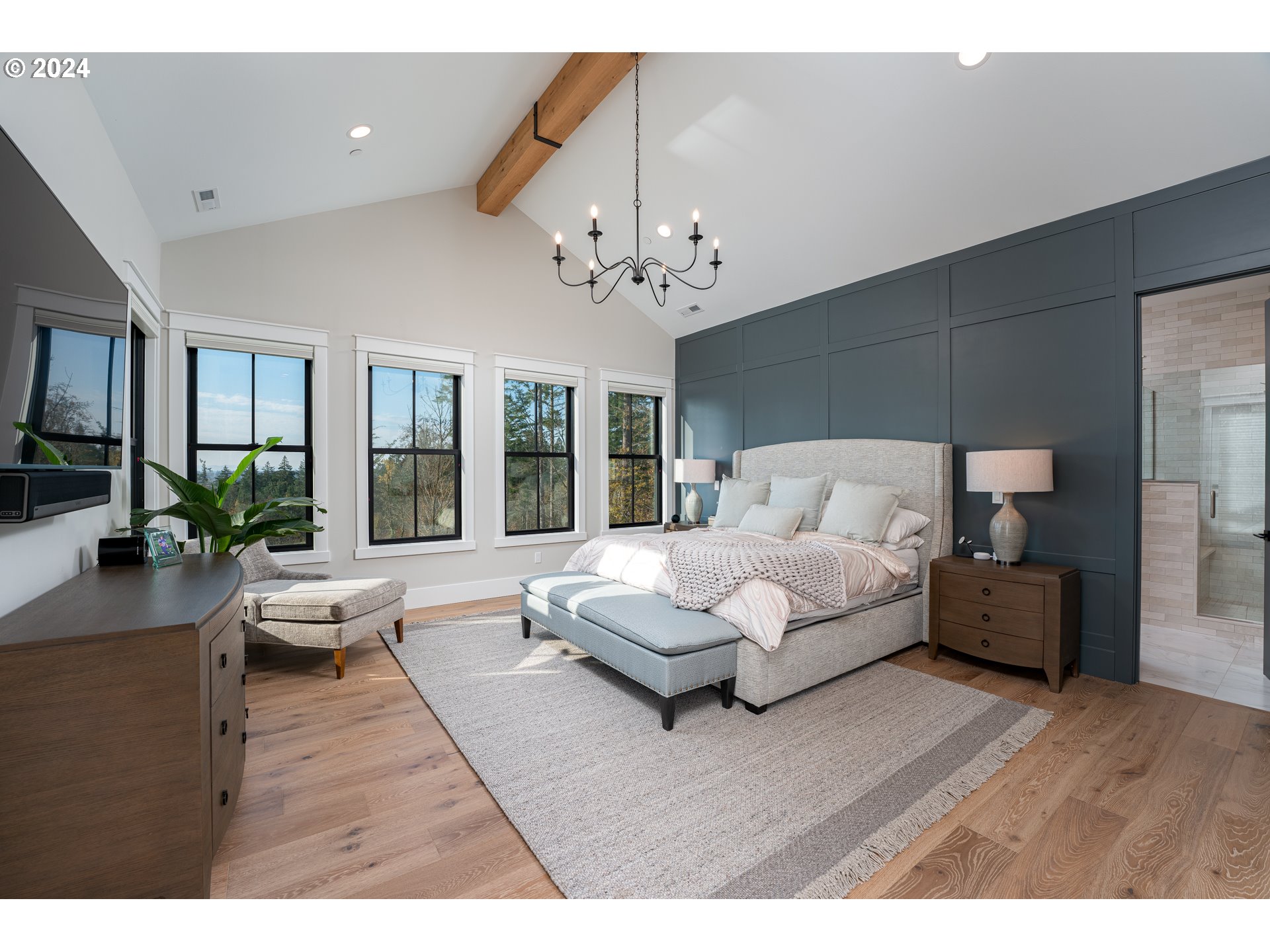 0 Northeast Old Parrett Mountain Road Newberg, OR 97132 - Photo 22 of 48 a living room with furniture and a chandelier