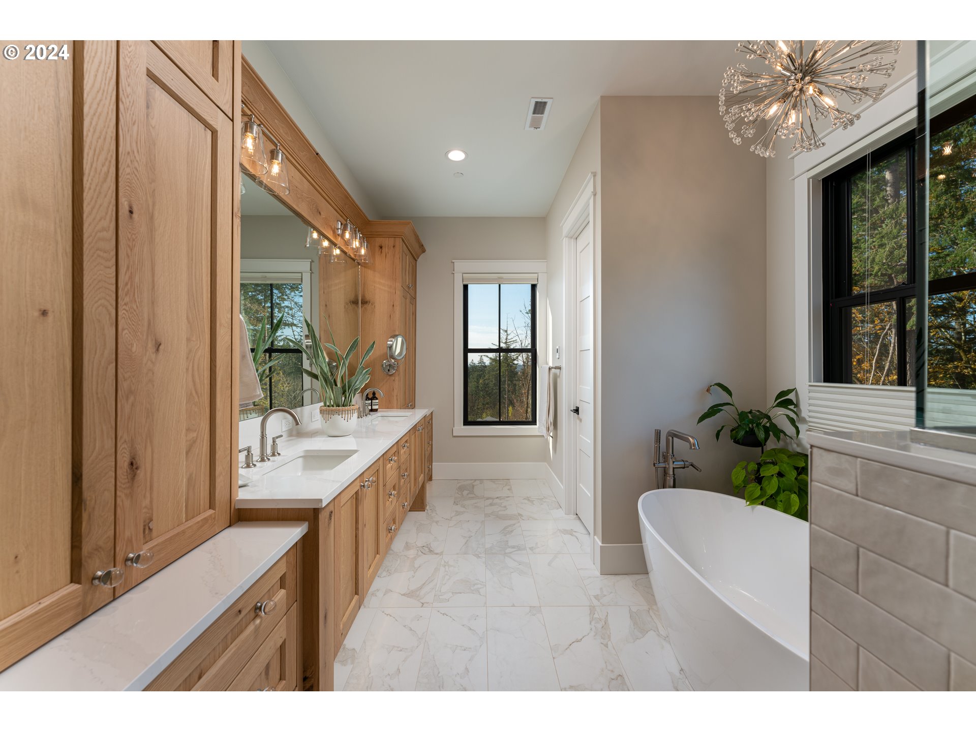 0 Northeast Old Parrett Mountain Road Newberg, OR 97132 - Photo 23 of 48 a bathroom with a tub sink and mirror