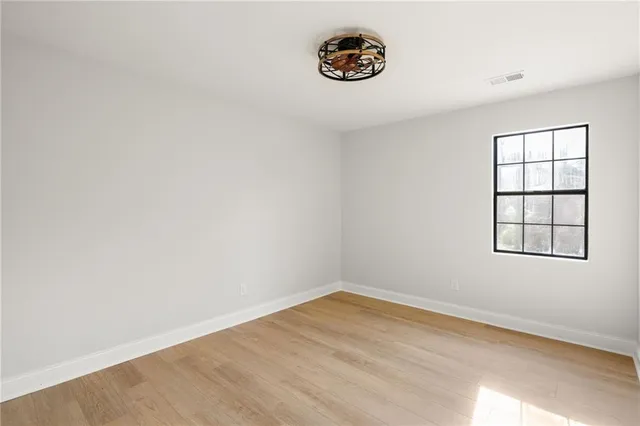 an empty room with a window