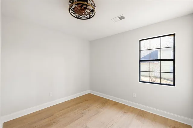 an empty room with a window