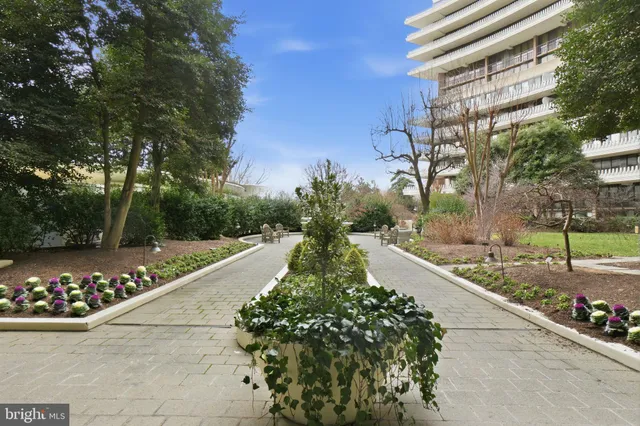 a front view of a multi story building