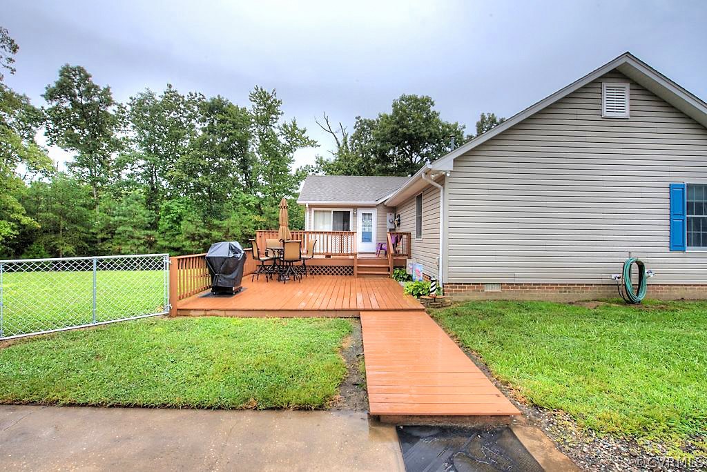 2923 Ashdale Road Center Cross, VA 22437 - Photo 32 of 45 Rear deck & view of fenced backyard
