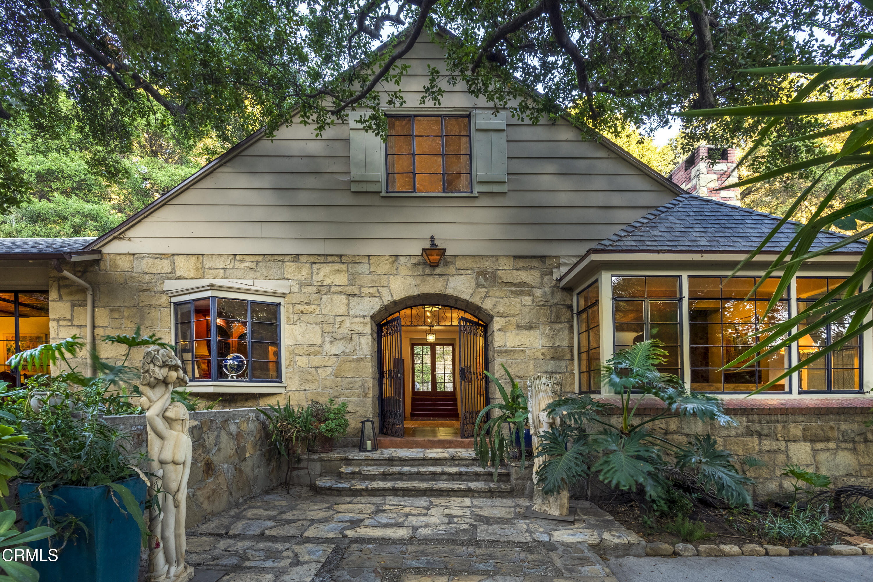 a front view of a house