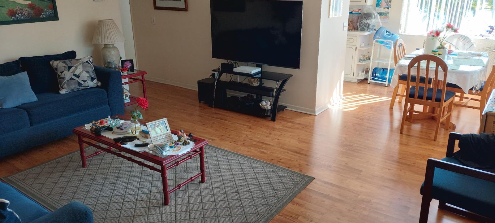 3100 Springdale Boulevard, Unit 317 Palm Springs, FL 33461 - Photo 4 of 18 a living room with furniture and wooden floor