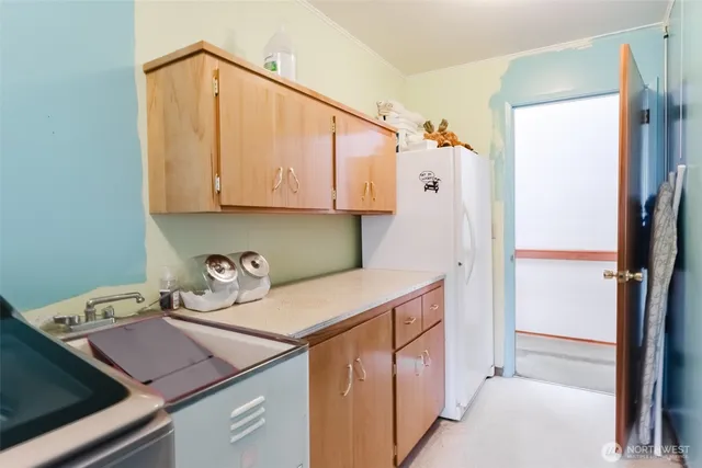 a room with storage and utility